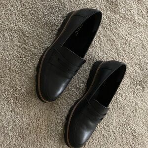 Classic Black Penny Loafers for Women